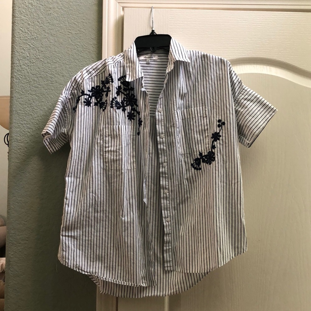 Madewell Embroidered courier shirt